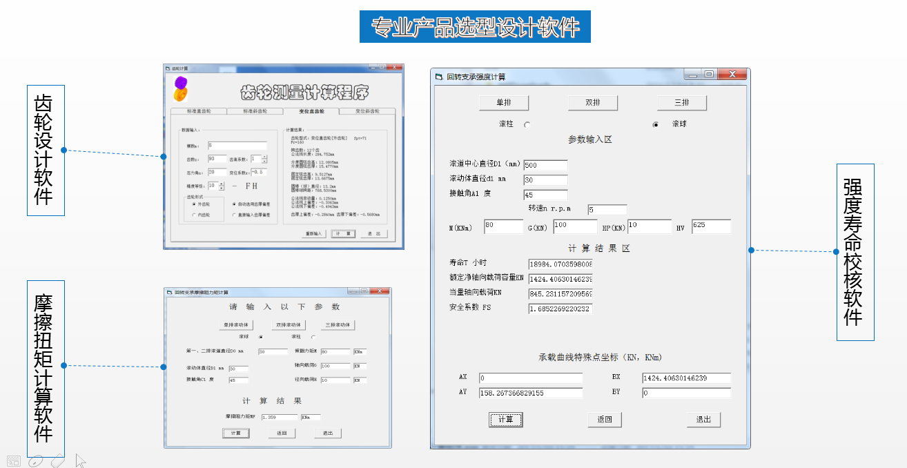 雙正回轉支承研發(fā)檢測軟件