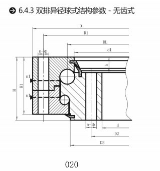 (020系列)雙排球式回轉(zhuǎn)支承無齒